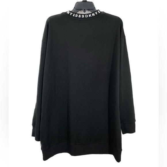 DKNY Women Cozy sleepshirt-Black - Picture 3 of 8